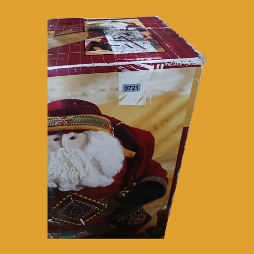The gentle vtg standing santa wool beard